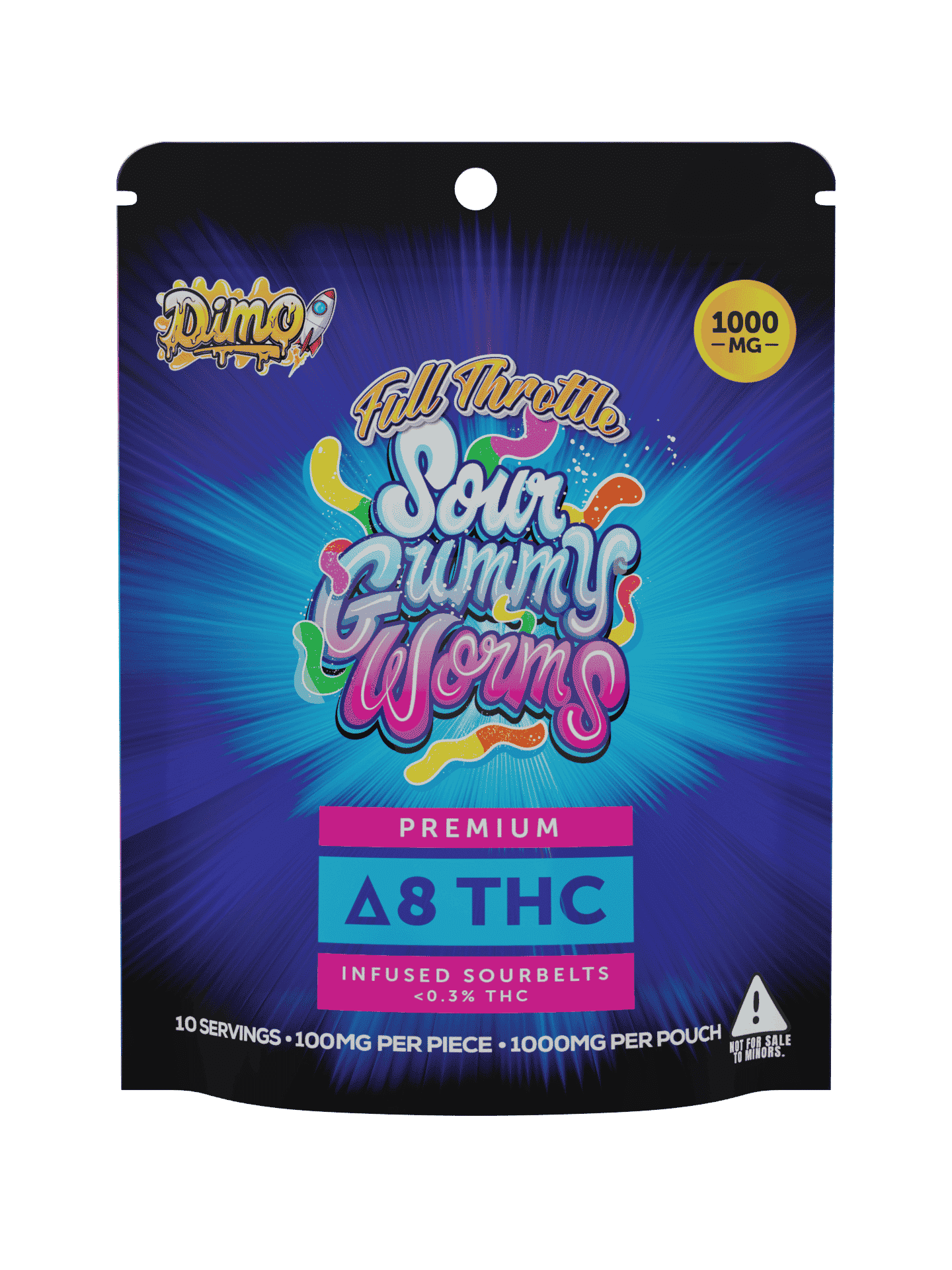 Sour Gummy Worms Delta-8 Infused - GWEENO_SHOP